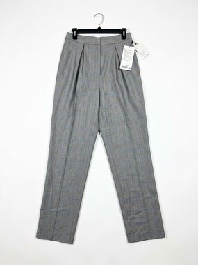 Walter Baker Gray Yellow Plaid Ingrid Pants Trousers size 4 New with Tags